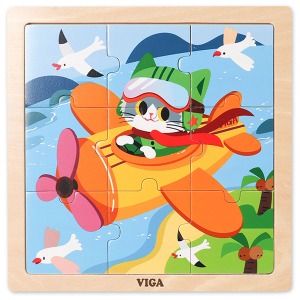 VIGA 9피스 퍼즐 - 비행기하바24