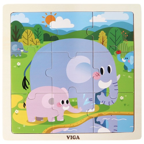 VIGA 9피스 퍼즐 -코끼리하바24
