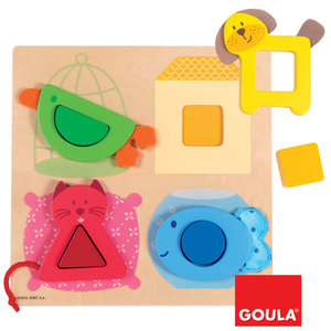 Goula 동물과 집 도형 퍼즐하바24