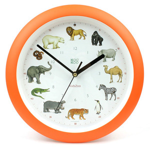 kookoo 재미있는 동물소리가 나는 벽걸이 시계(동물)하바24